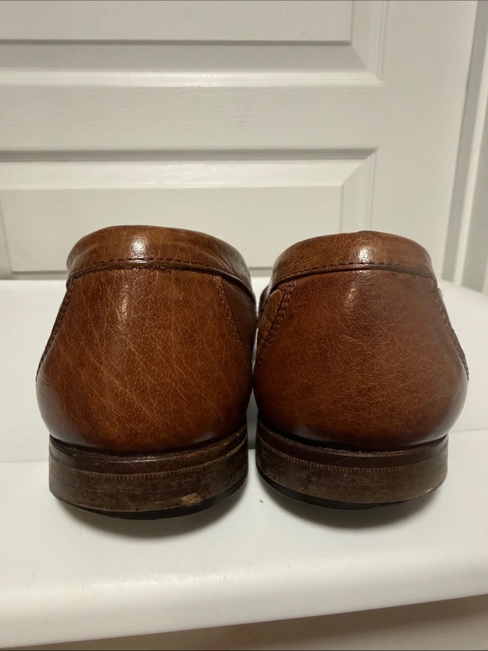 Men’s 8.5 Alfani Brown Leather Kiltie Penny Loafers